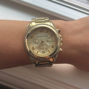 Gold Michael Kors Watch with studs